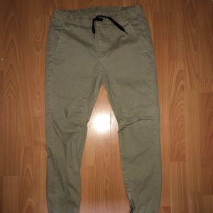 PacSun Khaki Jogger w/ Zippers